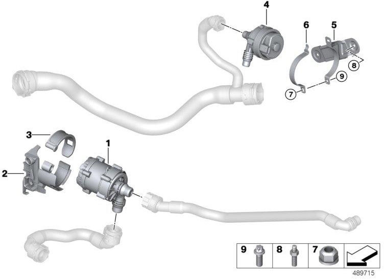 BMW本物の追加のクーラントポンプ（11518651287）| 11518651287