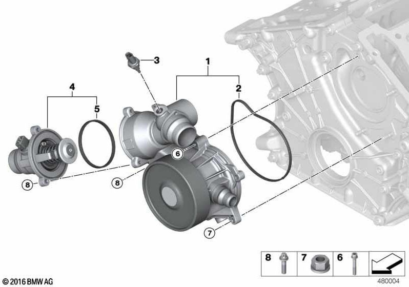 BMW純正クーラントポンプ機械（11518657274）| 11518657274