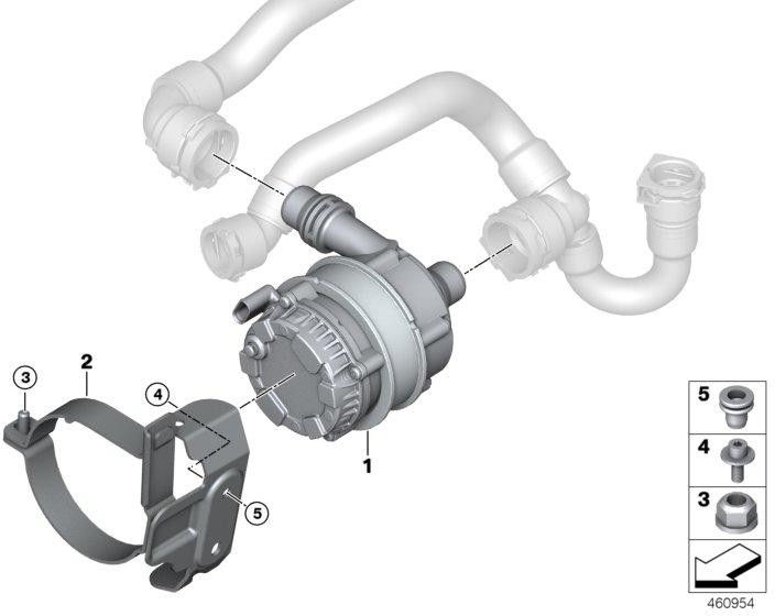 BMW純正ホルダー電気クーラントポンプ（11518663637）| 11518663637