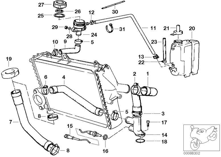 BMW本物の水接続（11531460287）| 11531460287