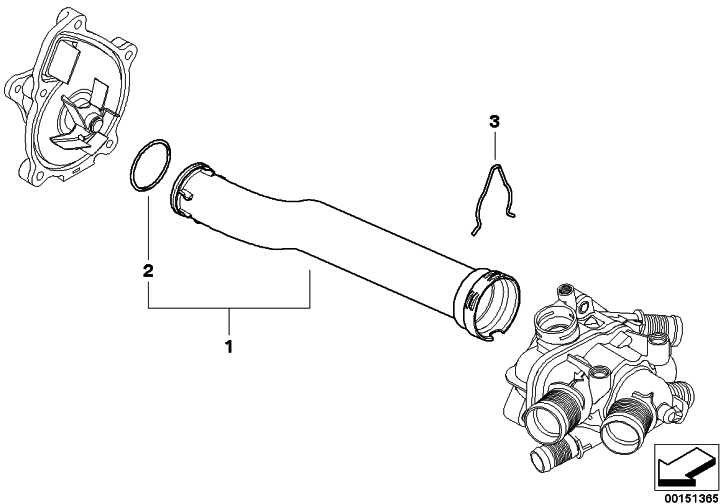 BMW本物の水管ミニ（11537589713）| 11537589713