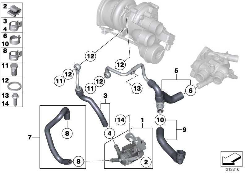 BMW純正クーラントホースリターンミニ（11537600674）| 11537600674
