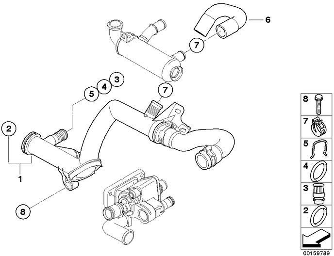BMW本物の水ホース（11537805997）| 11537805997