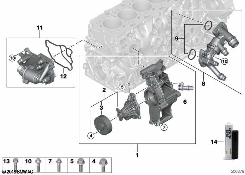 BMWサーモスタット付き本物のサーモスタットハウジング（11538579310）| 11538579310