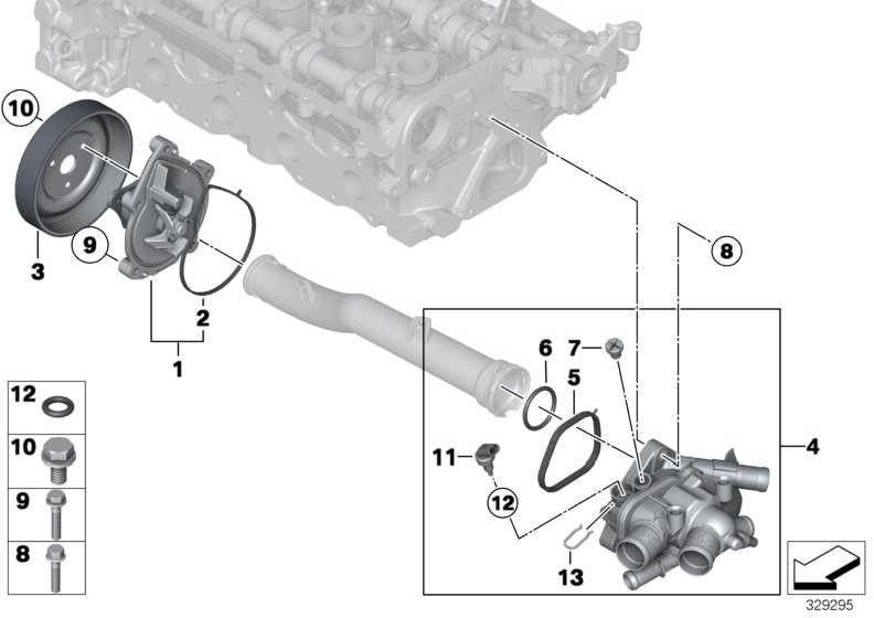 Thermostat Mini（11538674895）付きBMW純正サーモスタットハウジング| 11538674895