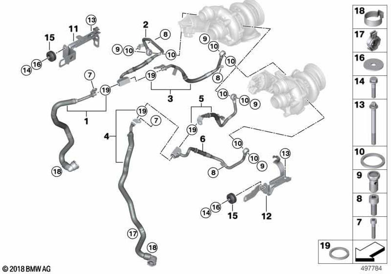 BMW本物のクーラントラインリード（11539896894）| 11539896894