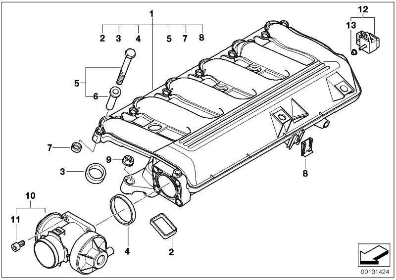 FLAPコントロール3シリーズ（11617801426）のBMW本物の吸気ライン| 11617801426