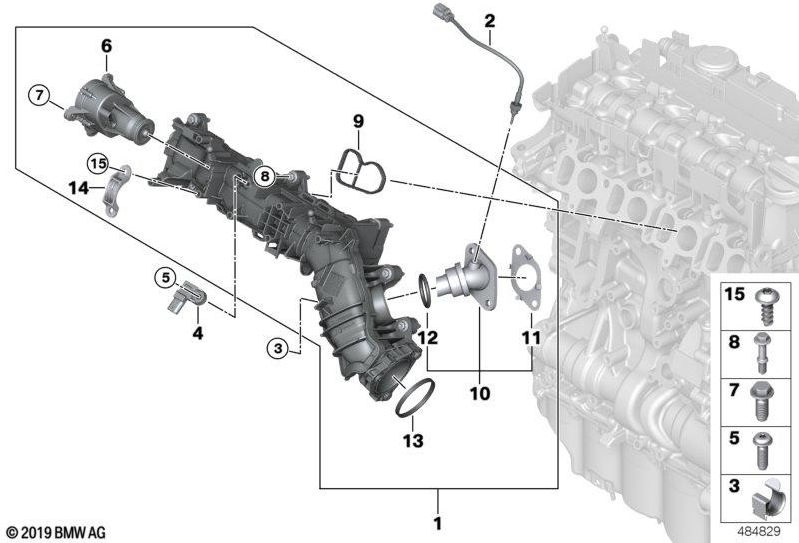 フラップ制御を備えたBMW純正吸引システム（11618579246）| 11618579246