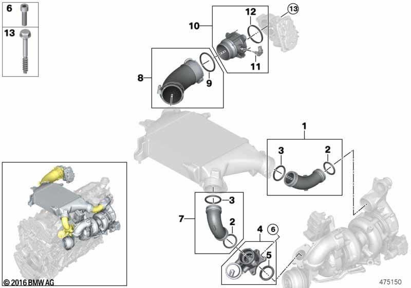 BMW純正ladeluftrohr（11618584220）| 11618584220