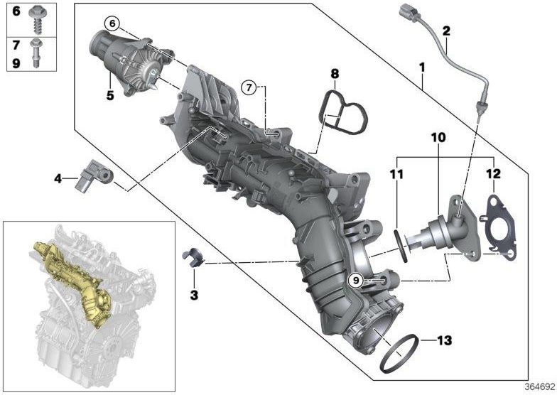 フラップ制御を備えたBMW純正吸引システム（11618593972）| 11618593972