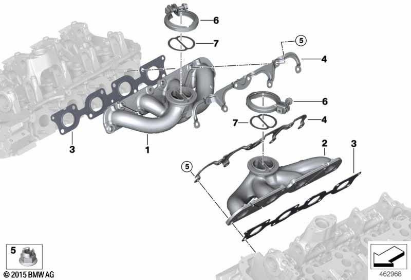 BMW純正シール排気マニホールド/ターボチャージャー（11628600289）| 11628600289