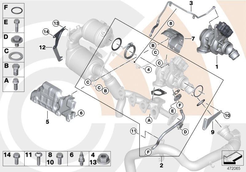 BMW本物の拡張ターボチャージャーバリューライン（11652444366）| 11652444366