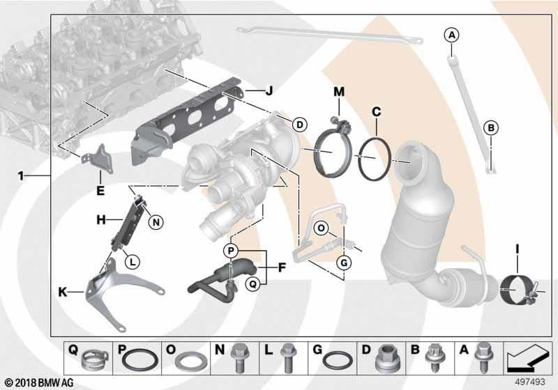 BMW本物の拡張ターボチャージャーバリューライン（11652469934）| 11652469934