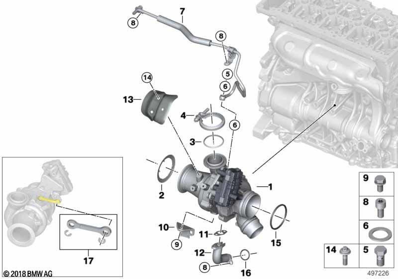BMW本物の修理セットカップリングロッド（11658477654）| 11658477654