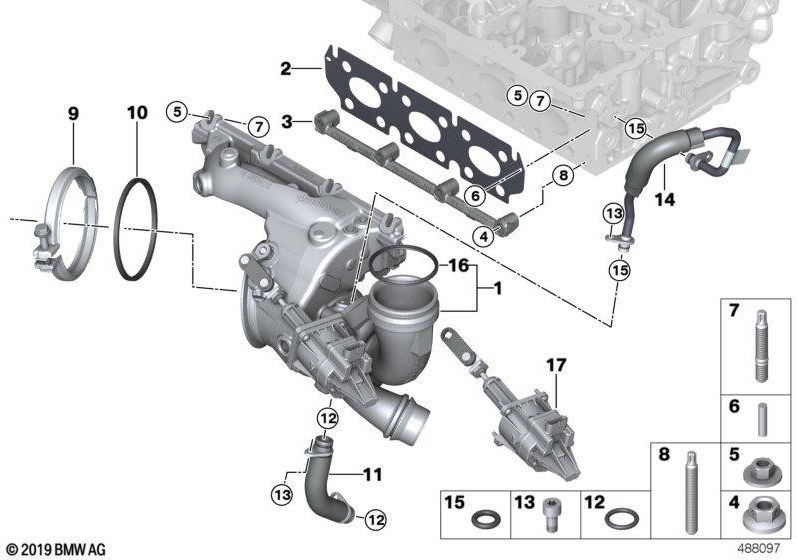 BMW純正セットウェイストゲートベンチルアクチュエーター（11658485115）| 11658485115