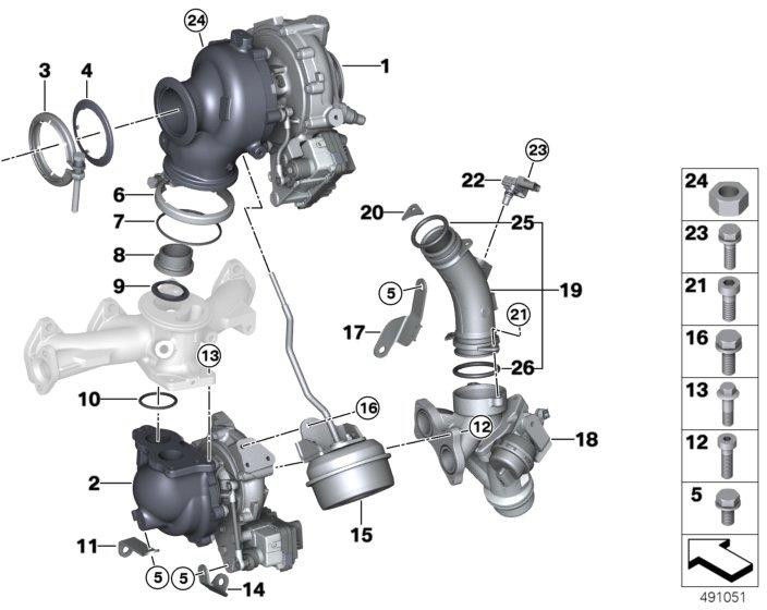 BMW純正サポートターボチャージャー（11658513580）| 11658513580