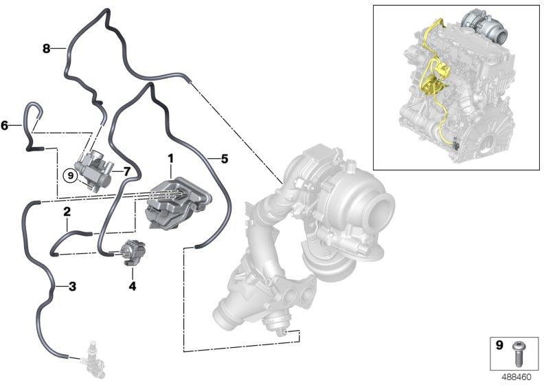 BMW本物の真空メモリ（11658581292）| 11658581292