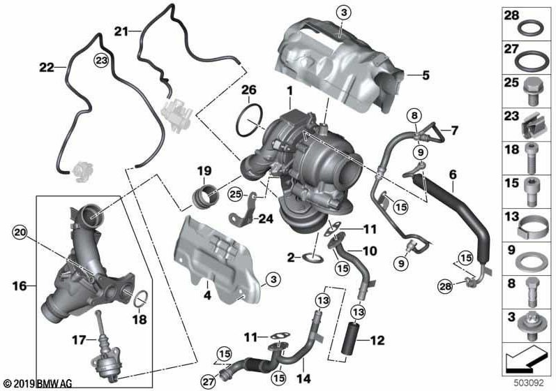 BMWバイパスフラップを備えた本物の接続パイプ（11658584207）| 11658584207