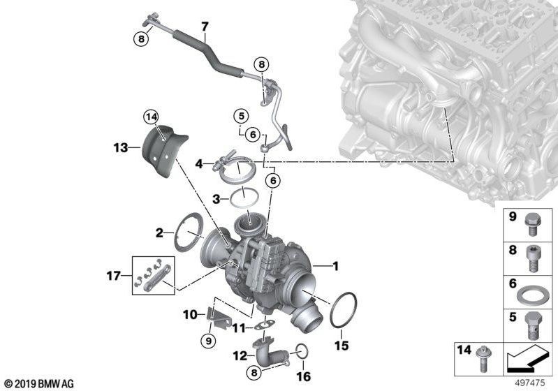 BMW純正hitzschutzhlechタービンハウジング（11658590003）| 11658590003