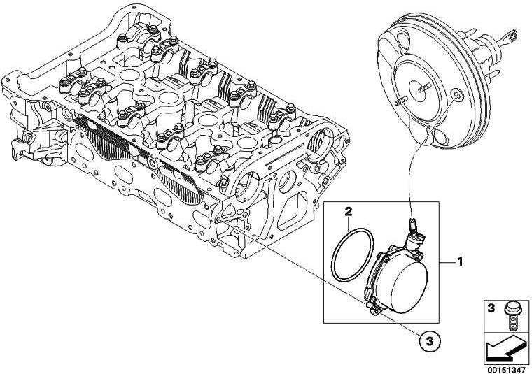 BMW本物の真空ポンプミニ（11667570813）| 11667570813