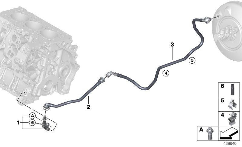BMW本物のサブ圧力ライン（11668654730）| 11668654730