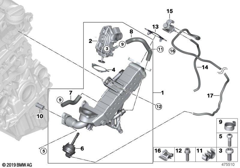 BMW本物のクーラントホースリターン（11718570793）| 11718570793