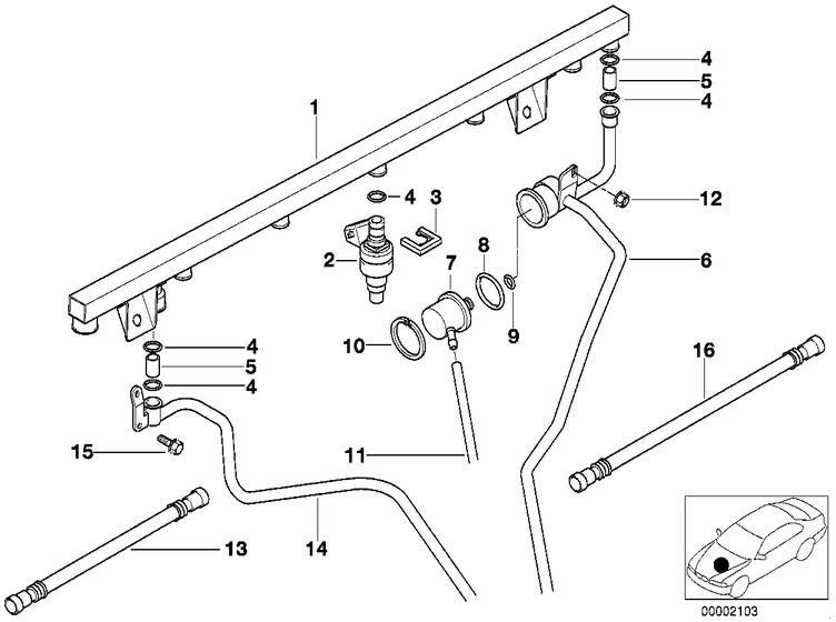 BMW純正真空ホースブラック110mm/SLS（11731337503）| 11731337503