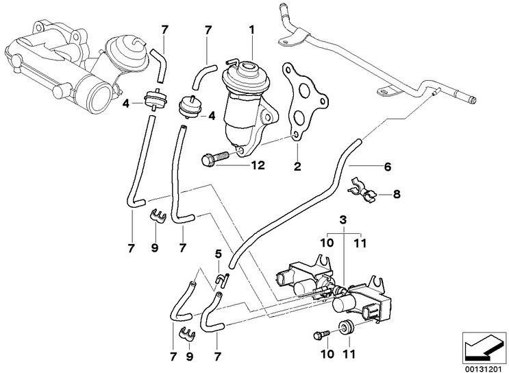 BMW純正真空ホースl = 600mm（11747792385）| 11747792385