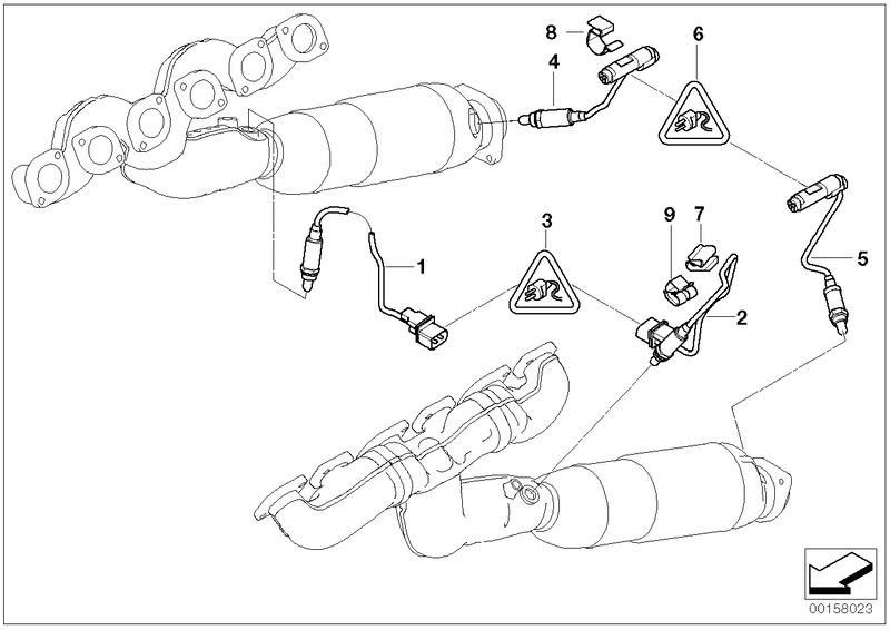 BMW純正ラムダソンド、ブラックl = 680mm（11787561410）| 11787561410