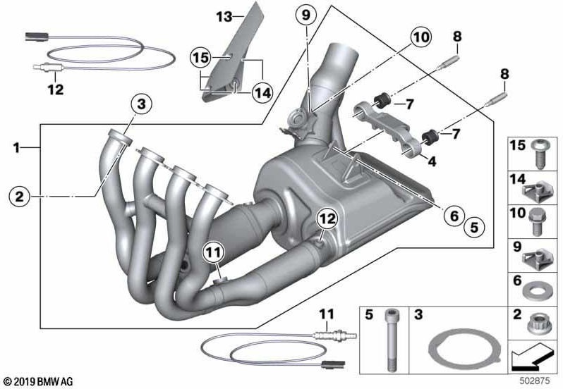 BMW本物のLambdasonde 625mm（11788405117）| 11788405117