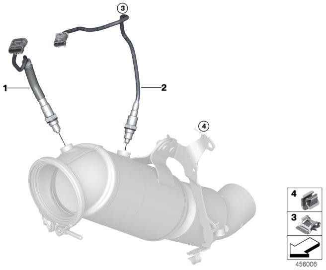 BMW純正ラムダソンドL = 370mm（11788644371）| 11788644371