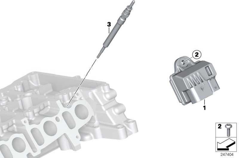 BMW本物のglühtコントロールユニット1シリーズ4シリーズ5シリーズx1 x3 x5（12217822098）| 12217822098
