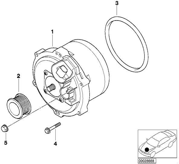 BMW純正発電機水 - 冷却された150A（12317523605）| 12317523605