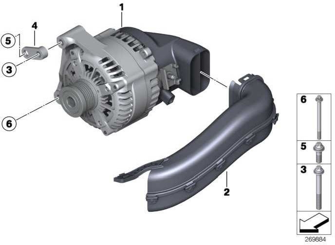 BMW純正発電機170A（12317605060）| 12317605060
