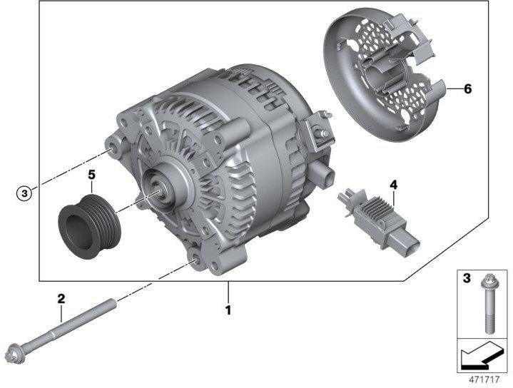 BMW本物のジェネレーター220A（12318645329）| 12318645329