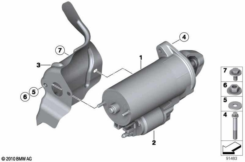 BMW本物のスターター2.1 kW（12417610346）| 12417610346