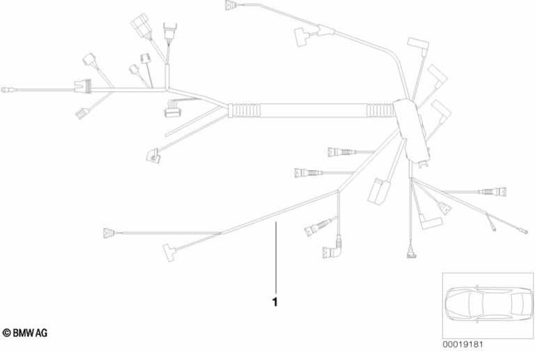 BMW純正ワイヤーハーネスエンジン（12517541073）| 12517541073