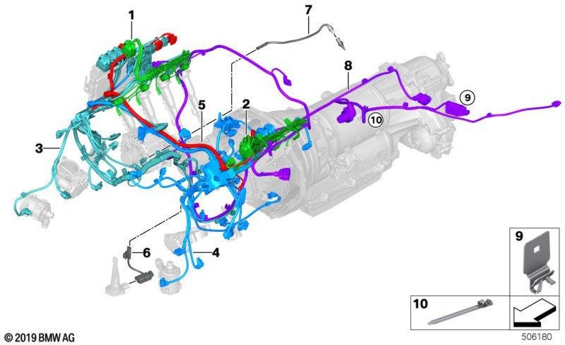 BMW純正ワイヤーハーネスモーターセンシアモジュール5-8（12517856777）| 12517856777