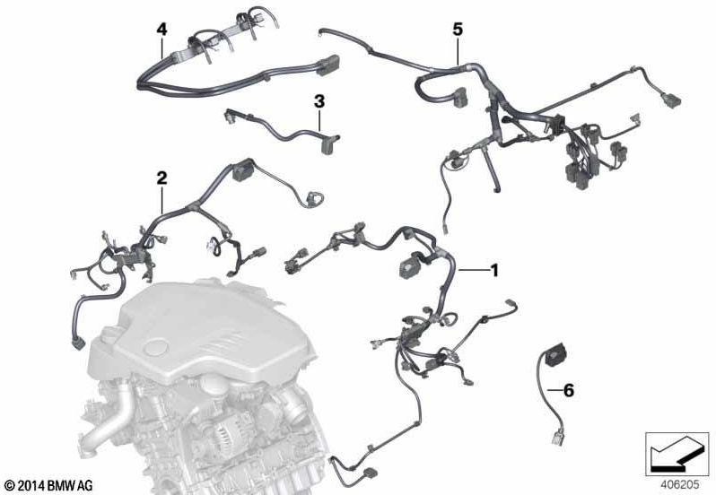 BMW純正ワイヤーハーネスモーターセンサーモジュール2（12518654973）| 12518654973