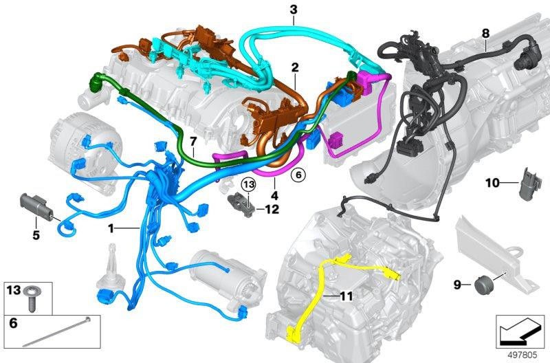 BMW純正ワイヤーハーネスモーターバルベトロニックパーキングエンジン（12518678960）| 12518678960