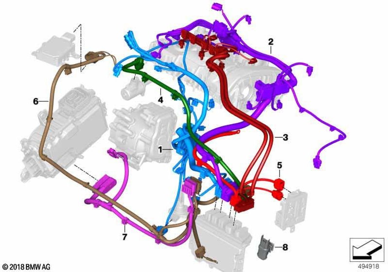 BMW純正ワイヤーハーネスモーターレームスターター/ジェネレーター（12518682789）| 12518682789
