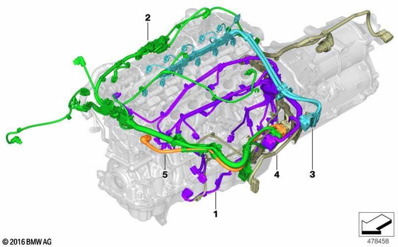 BMW純正ワイヤーハーネスモーターバルベトロニックパーキングエンジン（12518686019）| 12518686019