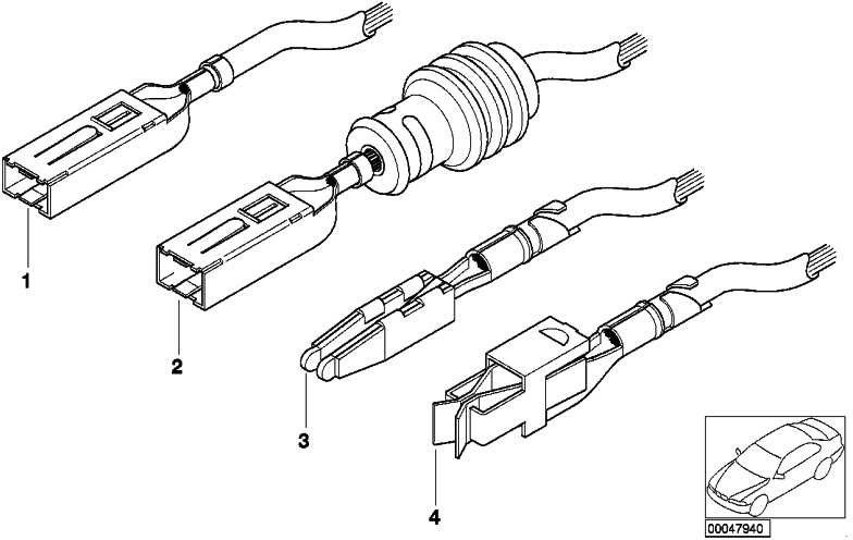 BMW純正ソケットコンタクトSLK 2.8ケーブル付きELA 0.2-0.5mm²/Ag 1シリーズ4シリーズ5シリーズX1 X4 X5 Z4（12520143427）| 12520143427