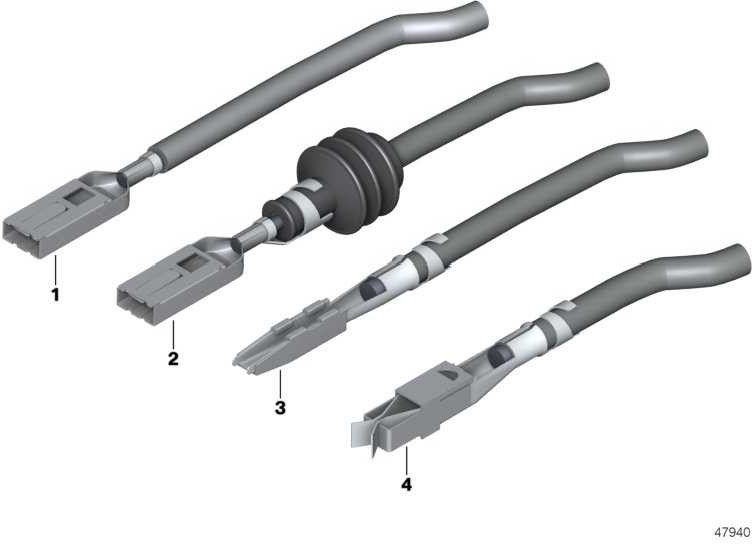 BMW純正ソケットコンタクトSLK 2.8 ELAとケーブル0.5-1.0mm²/AG 3シリーズ5シリーズX5 X3 Z4 1シリーズ4シリーズX4 X6（12520143433）| 12520143433