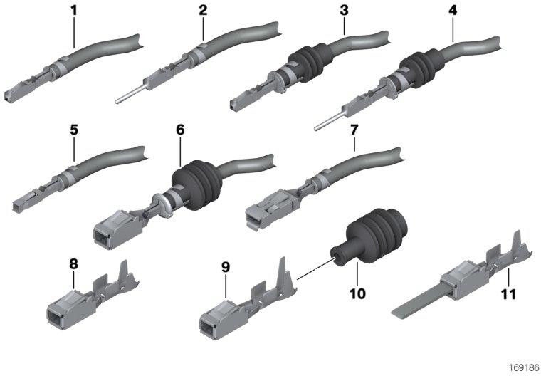 BMW純正ソケット連絡先1.0-1.5mm²（12527543205）| 12527543205