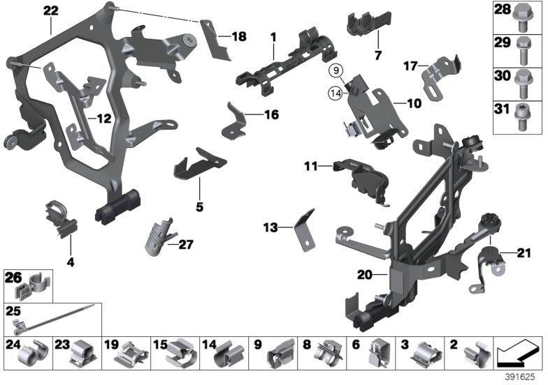 BMW純正ホルダートレインリリーフ（12527633250）| 12527633250