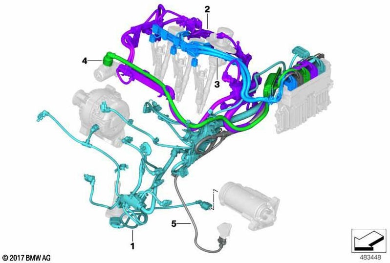 BMW純正ワイヤーハーネスエンジンギアボックスモジュールHS-2WD（12538678964）| 12538678964