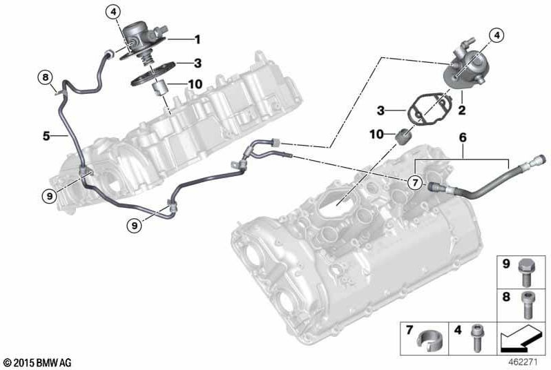 BMW本物の高圧ポンプ1-4（13518601015）| 13518601015
