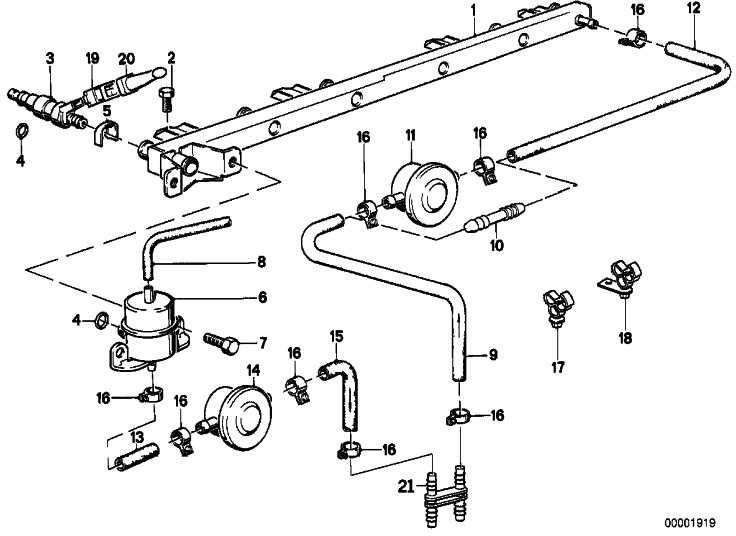 BMW純正燃料ホース8x13mm 3シリーズ7シリーズX5 Z3 Z8（13537563456）| 13537563456