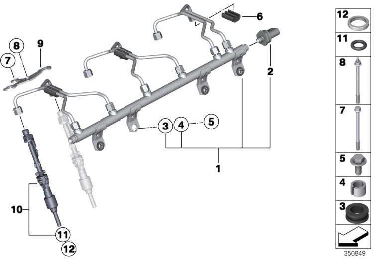 BMW純正hochpressrail 3シリーズ（13537848363）| 13537848363